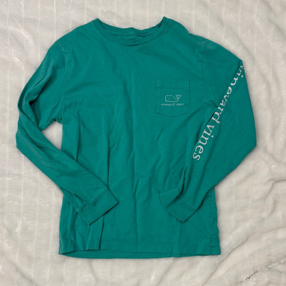Vineyard Vines kids Turquoise Long Sleeve Tee Medium